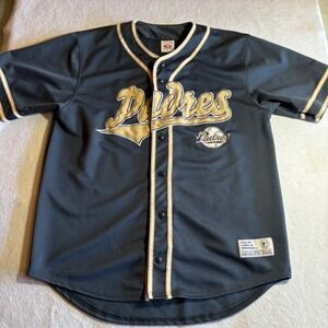 San Diego Padres True‎ Fan MLB Baseball Jersey Mens Size L Blue Gold